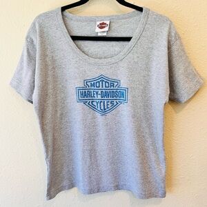 Sold Harley Davidson Y2K Grey Glitter Tee XXL